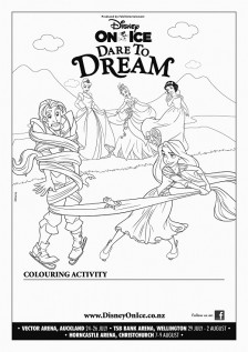 Disney on ice colouring page